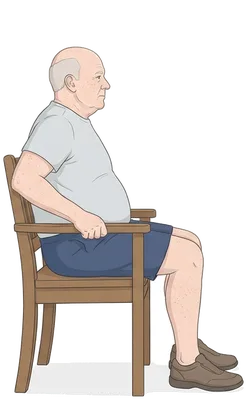 Chair push-ups, start position