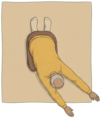 Child's pose with side reach, hold position