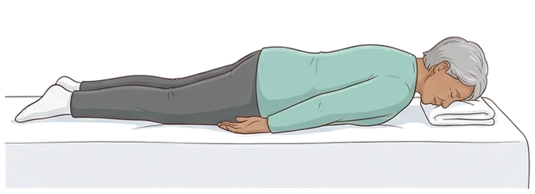 Head lifts on your stomach, start position