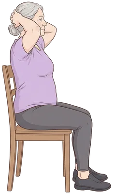 Neck press to the back, hold position