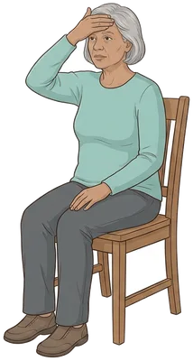 Neck press to the front, hold position