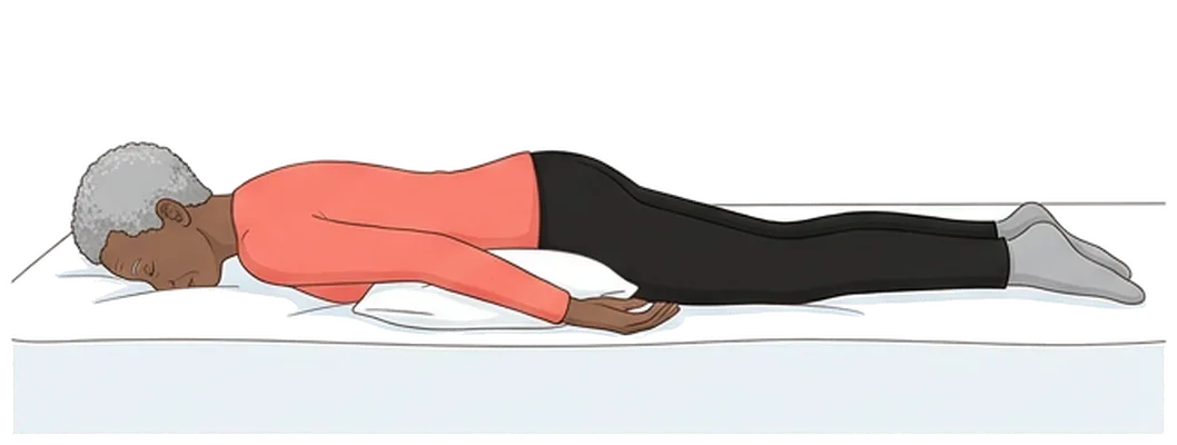 Chest lifts on your stomach, start position