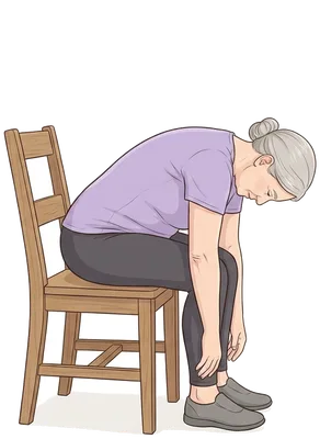 Seated forward bend, end position
