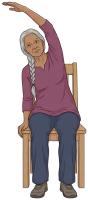 Seated side bend, hold position