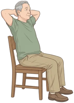 Seated upper back extension, start position