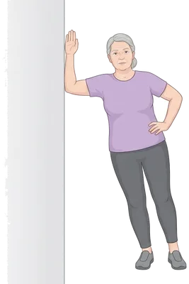Side glides at the wall, end position