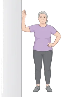 Side glides at the wall, start position