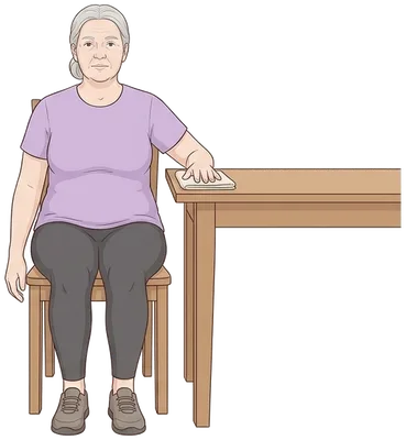Table slides to the side, start position