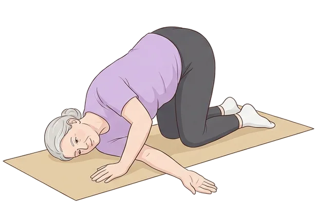Thread the needle, end position