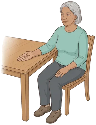 Thumb bends, end position