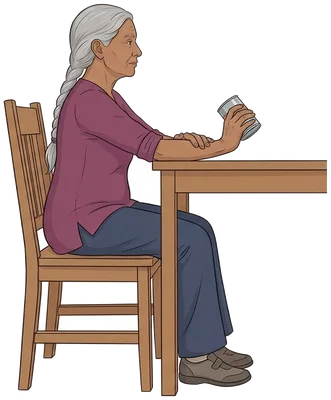 Wrist tilts with a can, end position